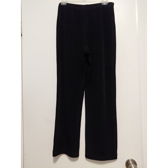 Chico's (1 Short) Travelers Pants Black Slinky Knit Pull On Straight Leg Medium - Picture 4 of 5